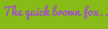 Image with Font Color A253C1 and Background Color 87BB18